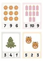 Vorschau - Fördermaterial/Inklusion - Klammerkarten Weihnachten – 20 Karten zum Zählen, Zahlen 1–10, Lernspiel für Kindergarten & Vorschule, Mathe Kita - Seite 3
