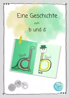 Vorschau - Bildkarten - Geschichte zum b und d - Deckblatt
