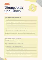 Vorschau - Arbeitsblätter - Übung Aktiv und Passiv - Seite 1