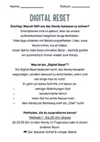 Vorschau - Stundenentwürfe - Digital Reset – Wie du dein Handy wieder unter Kontrolle bekommst (Gesamtpaket) - Seite 1
