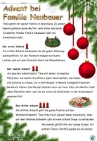 Vorschau - Arbeitsblätter - Lesetext mit Aufgaben "Advent bei Familie Neubauer" DaZ / Deutsch / KBW - Seite 1