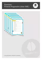 Vorschau - Arbeitsblätter - Exercises - Present Progressive (ohne Differenzierung) - Deckblatt