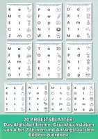 Vorschau - Arbeitsblätter - Buchstaben lernen: Zuordnung von A–Z mit Bildern – 20 Arbeitsblätter für Vorschule & Grundschule - Seite 1
