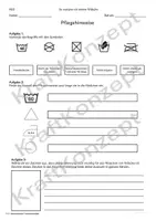 Vorschau - Arbeitsblätter - Pflegehinweise Wäsche - Pflegekennzeichnung - Deckblatt