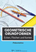 Vorschau - Präsentationen/Tafelbilder - Geometrische Grundformen⎮Ecken Flächen und Kanten (PowerPoint Präsentation) - Deckblatt