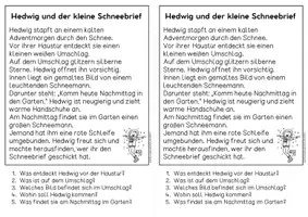 Vorschau - Arbeitsblätter - 3 Adventgeschichten für Hefteinträge | Leseverständnis Klasse 1 + 2 - Seite 1