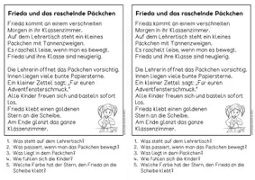 Vorschau - Arbeitsblätter - 3 Adventgeschichten für Hefteinträge | Leseverständnis Klasse 1 + 2 - Seite 3