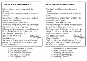 Vorschau - Arbeitsblätter - 3 Adventgeschichten für Hefteinträge - Leise Wintermomente | Leseverständnis Klasse 1 + 2 - Seite 1