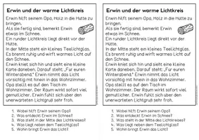 Vorschau - Arbeitsblätter - 3 Adventgeschichten für Hefteinträge - Leise Wintermomente | Leseverständnis Klasse 1 + 2 - Seite 3