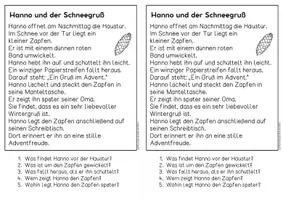 Vorschau - Arbeitsblätter - 15 Adventgeschichten für Hefteinträge | Fertiges Bundle - Leseverständnis Klasse 1 & 2 - Seite 3