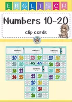 Vorschau - Fördermaterial/Inklusion - Clip cards numbers 10-20 - Klammerkarten - Deckblatt