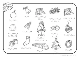 anteprima - Esercizi - Christmas in Devon - PICTURE DICTIONARY WORDMATS - Pagina 3
