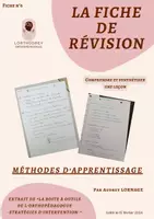 Aperçu - Apprentissages en autonomie - Méthode FICHE DE REVISION : apprendre et s'approprier - Page de couverture