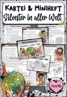 Vorschau - Arbeitsblätter - Bundle: Wissenskartei & Arbeitsheft - Silvester in aller Welt - Deckblatt