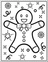 Vorschau - Arbeitsblätter - Gingerbread Coloring Pages Set | Holiday Fun & Fine Motor Skills - Seite 1