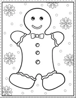 Vorschau - Arbeitsblätter - Gingerbread Coloring Pages Set | Holiday Fun & Fine Motor Skills - Seite 2