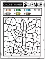 Vorschau - Arbeitsblätter - SCIENCE Color By Number Worksheets | Numbers & Vocabulary Practice - Seite 2