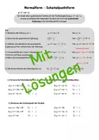Vorschau - Arbeitsblätter - 7) Normalform ⟶ Scheitelpunktform - Deckblatt