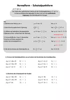 Vorschau - Arbeitsblätter - 7) Normalform ⟶ Scheitelpunktform - Seite 1