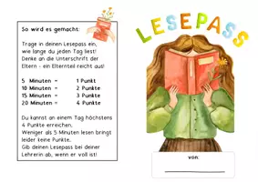Vorschau - Arbeitsblätter - Lesepass Frühling - Seite 1
