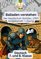 Vorschau - Arbeitsblätter - Balladen Klasse 7 | Der Handschuh (Schiller) - Deckblatt
