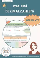 Vorschau - Merkblätter - Merkblatt: Was sind Dezimalzahlen - Dezimalbrüche - Deckblatt