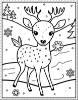 Vorschau - Arbeitsblätter - REINDEER Coloring Pages Set | Christmas Holiday Fun - Seite 1