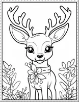 Vorschau - Arbeitsblätter - REINDEER Coloring Pages Set | Christmas Holiday Fun - Seite 2
