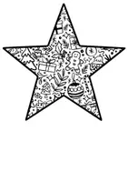 Vorschau - Mal- und Bastelvorlagen - Fensterbild Weihnachtsstern, Stern zum Ausmalen Weihnachten - Seite 2