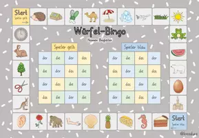 Vorschau - Unterrichtsreihen - Würfelbingo - Nomen Begleiter - der die das - Spiel - Seite 2
