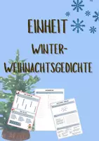 Vorschau - Arbeitsblätter - Einheit Winter-Weihnachtsgedichte - Deckblatt