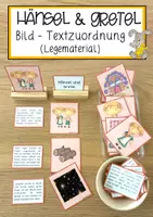 Vorschau - Anderer Materialtyp - Hänsel und Gretel Bild-Textzuordnung (Legematerial) - Deckblatt