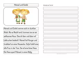 Vorschau - Anderer Materialtyp - Hänsel und Gretel Diff. Tafel- und Abschreibtexte - Seite 2