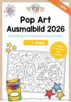 Vorschau - Arbeitsblätter - Ausmalbild Neujahr 2026 (Pop Art) - Deckblatt