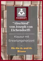 Vorschau - Test - Eichendorff: Abschied - Klausur mit Erwartungshorizont (Gedichtinterpretation Romantik) - Deckblatt