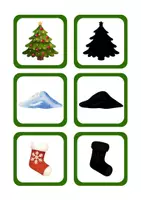 Voorbeeld - Kerst Schaduw Memory - Herkennen en Koppelen - Kleuters - Pagina 2