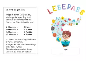 Vorschau - Arbeitsblätter - Lesepass Junge - Seite 2