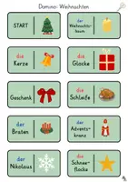 Vorschau - Spiele - Domino: Weihnachten - Fördermaterial DaZ/DaF - Seite 1