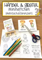 Vorschau - Anderer Materialtyp - Hänsel und Gretel Miniheftchen (mehrfachdifferenziert) - Deckblatt