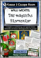 Vorschau - Arbeitsblätter - Escape Room Wolli Wichtel Klasse 3 - Das magische Sternentor - Deckblatt