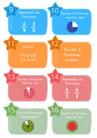 Vista previa - Refuerzo / NEE / Materiales de apoyo - RETOS PARA REPASAR LAS FRACCIONES - página 2