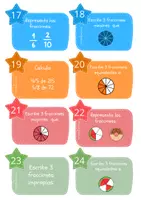 Vista previa - Refuerzo / NEE / Materiales de apoyo - RETOS PARA REPASAR LAS FRACCIONES - página 3
