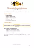 Aperçu - Apprentissages en autonomie - Vêtements d'hiver et association de couleurs - Page 1