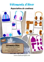Aperçu - Apprentissages en autonomie - Vêtements d'hiver et association de couleurs - Page de couverture