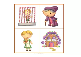 Vorschau - Anderer Materialtyp - Hänsel und Gretel Reihenfolgen abklatschen - Seite 1