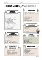 Vorschau - Arbeitsblätter - LIST OF LINKING WORDS - Useful Phrases - Seite 2