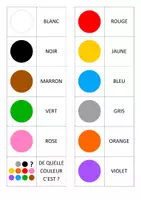 Aperçu - Jeux - FRANÇAIS A1 Vocabulaire - Les couleurs - Page 3