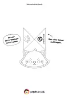 Vorschau - Mal- und Bastelvorlagen - Lesezeichen Ecke – Katze - Seite 1