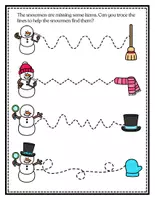 Vorschau - Arbeitsblätter - SNOWMEN Scavenger Hunt Game | Winter Worksheets - Seite 1