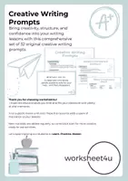 Vista previa - Hojas de trabajo - Creative Writing Prompts – Inspire Engaging Stories in Every Classroom - Portada